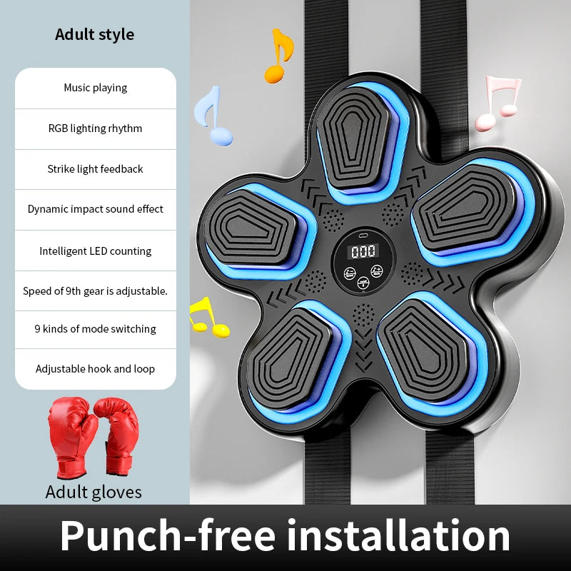 New Smart Music Boxing Machine Adult/Children Sports Fitness Boxing Trainer