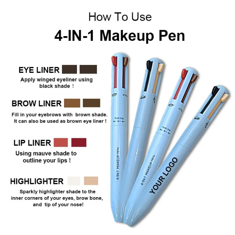 4 In 1 Makeup Pen Eyebrow Pencil Waterproof DrawingMakeup Pen