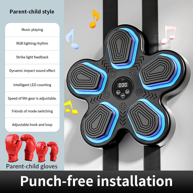 New Smart Music Boxing Machine Adult/Children Sports Fitness Boxing Trainer
