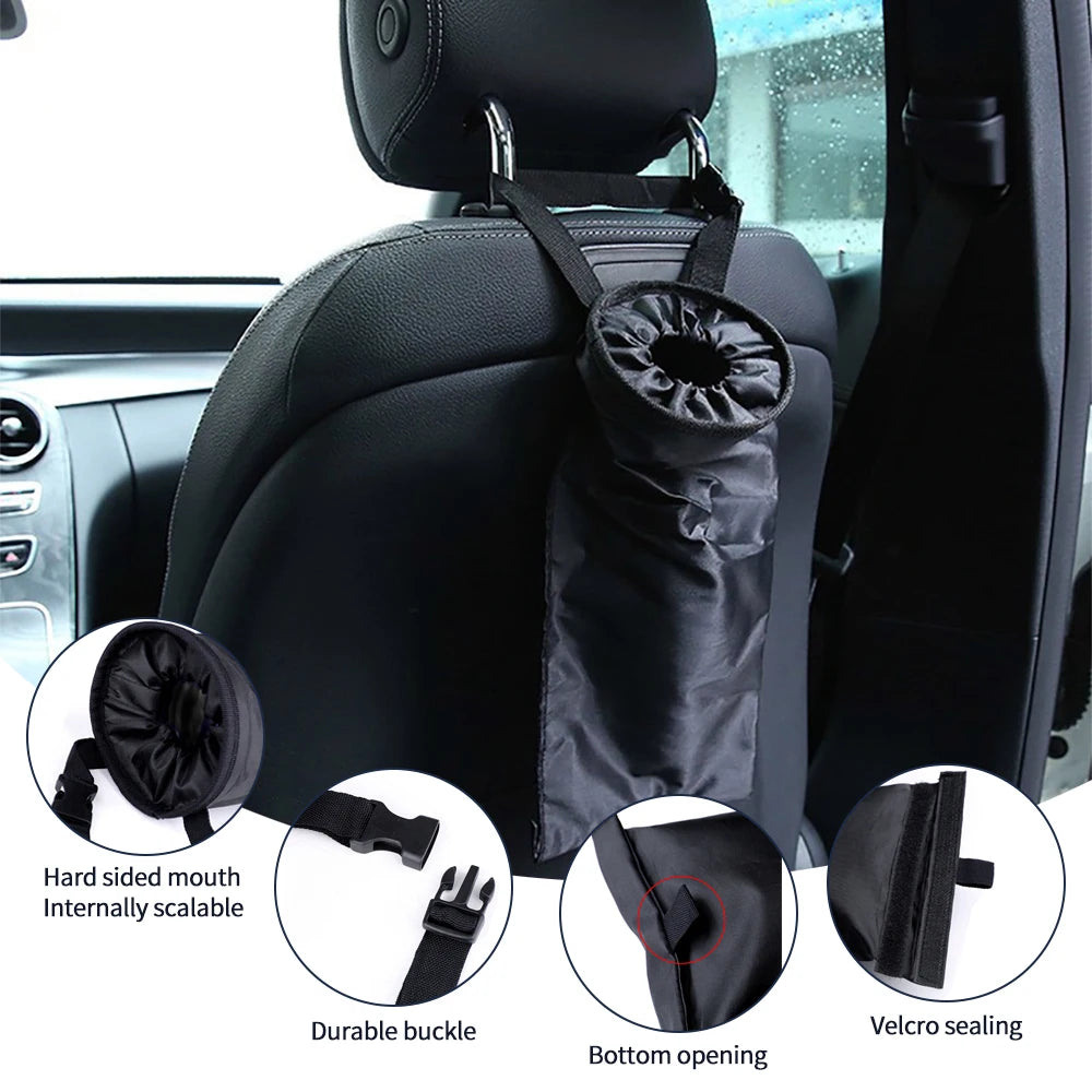 Portable Car Seat Back Trash Holder Hang Litter Bag Garbage Storage