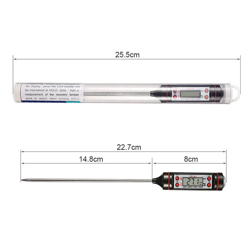 Professional Digital Kitchen Thermometer Barbecue Water Oil Cooking Meat Food Thermometer