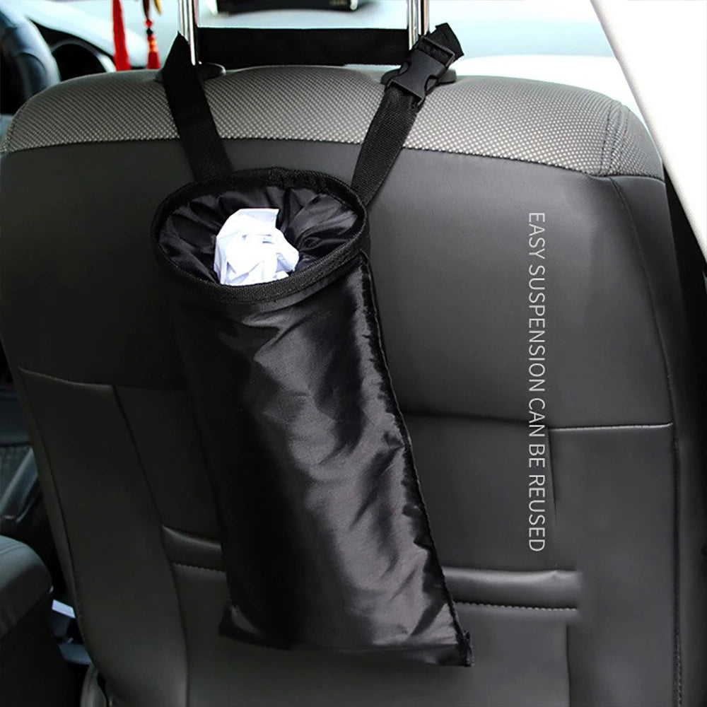 Portable Car Seat Back Trash Holder Hang Litter Bag Garbage Storage