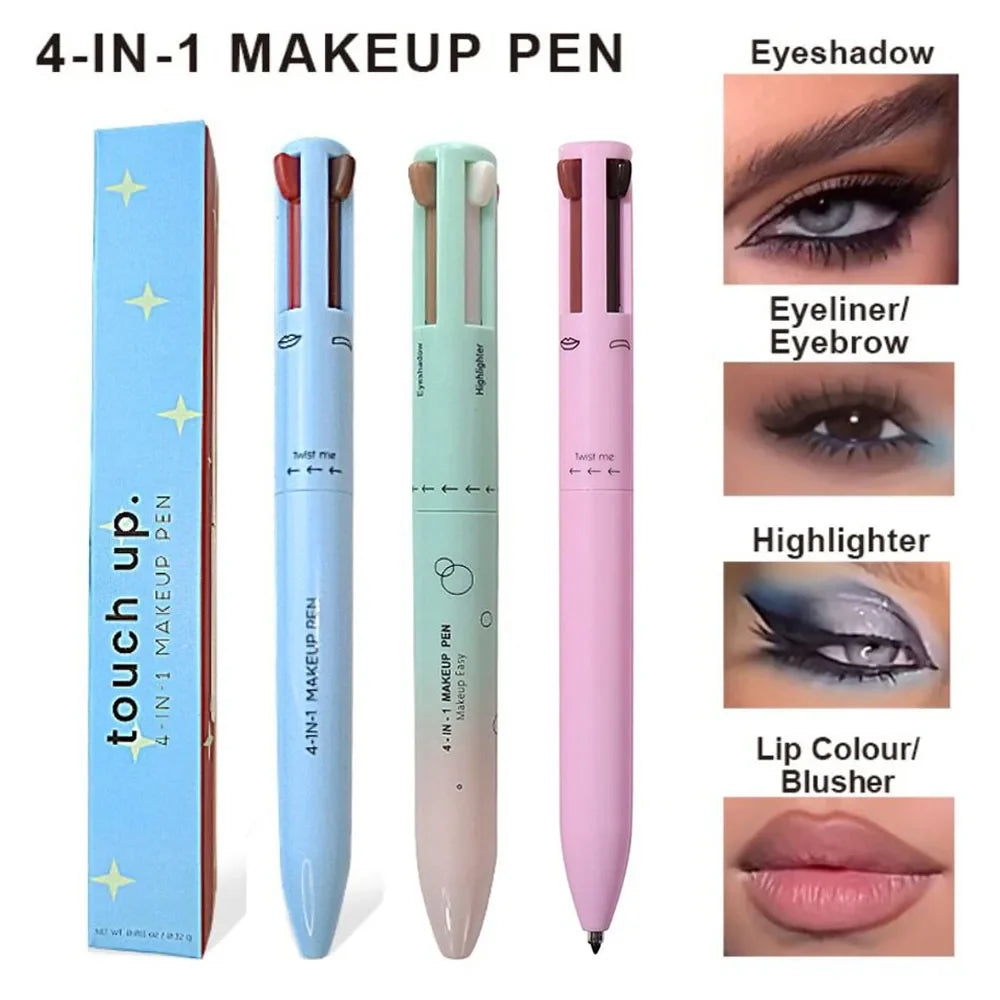 4 In 1 Makeup Pen Eyebrow Pencil Waterproof DrawingMakeup Pen