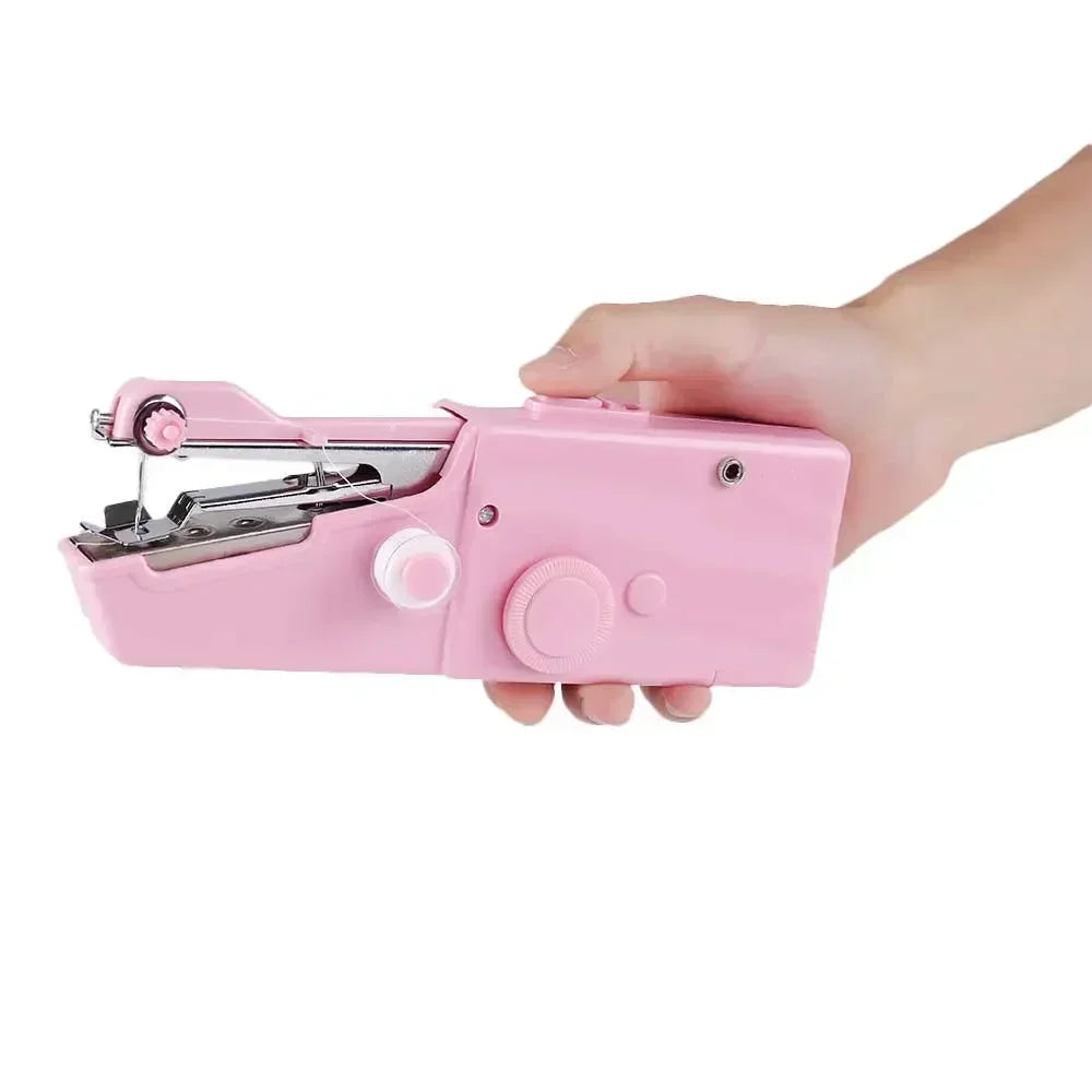 Portable Electric Sewing Machine Manual Mini Straight Stitch Household  Stitching Tools