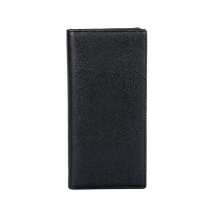 Men's Luxury Bi-Fold Long Wallet Premium Top-Grain Cowhide Leather