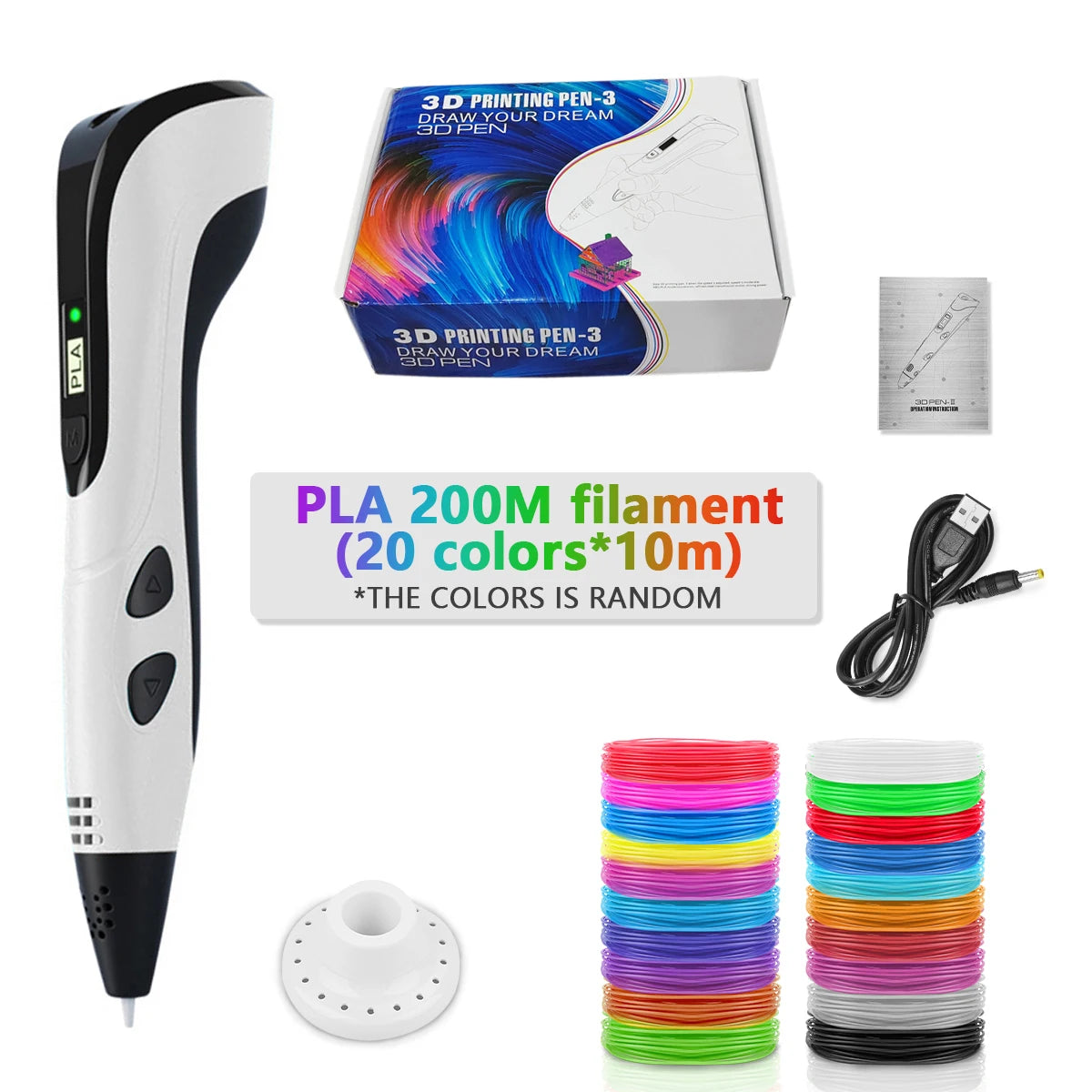New 3D Pen for Children Kids  3D Printing Pens PLA Filament