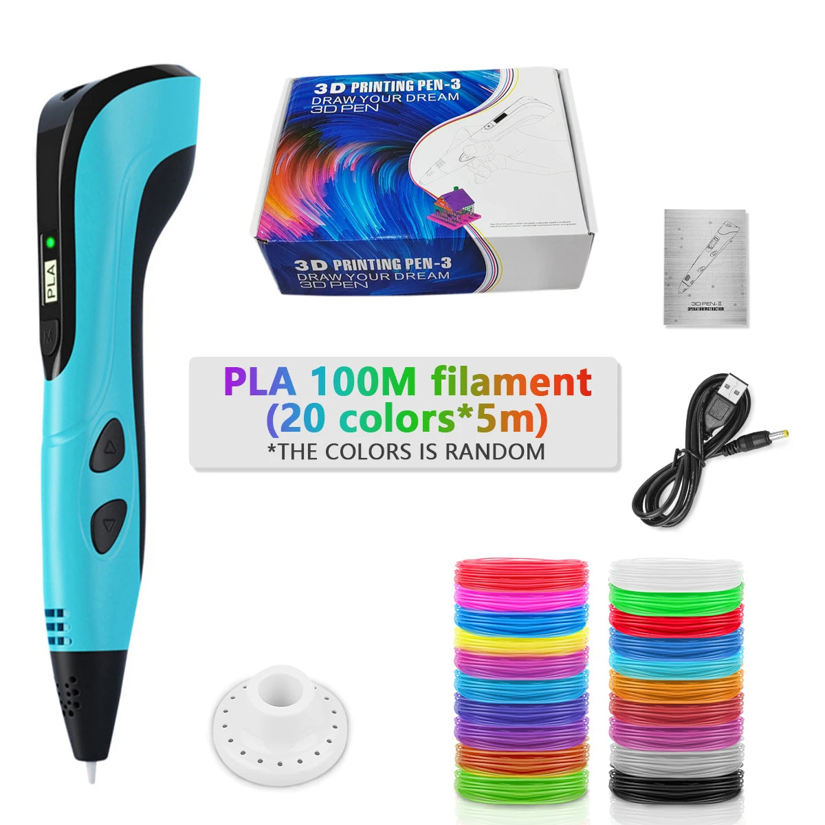 New 3D Pen for Children Kids  3D Printing Pens PLA Filament