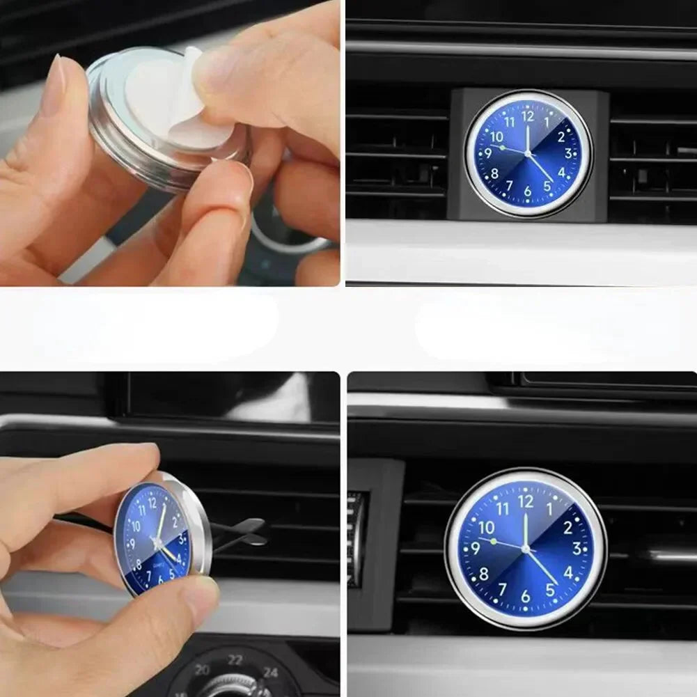 Auto Car Dashboard Clock with Mini Watch Quartz Electronic Timepiece y