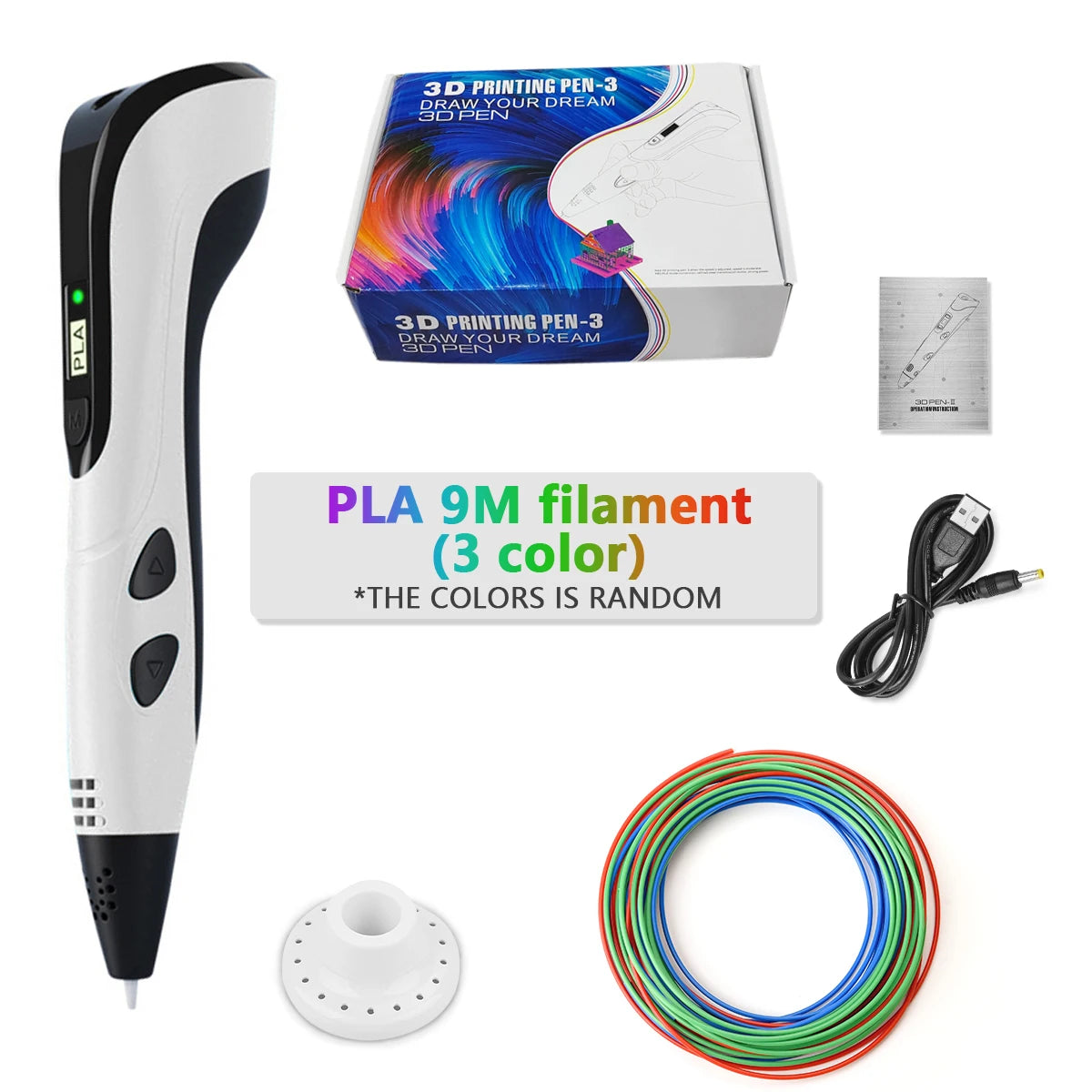 New 3D Pen for Children Kids  3D Printing Pens PLA Filament