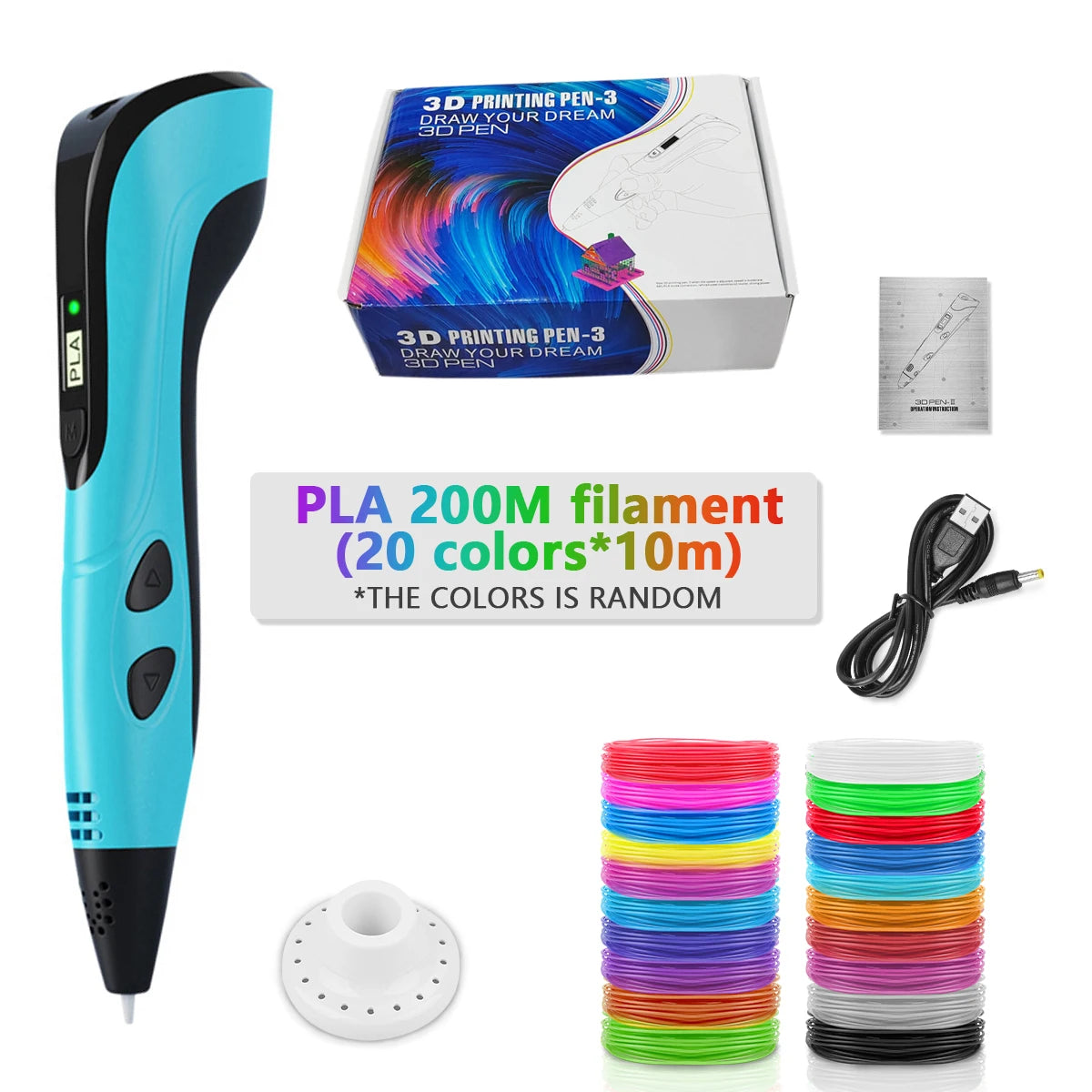 New 3D Pen for Children Kids  3D Printing Pens PLA Filament